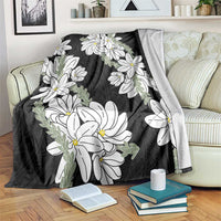 Ia Orana Tahiti Tiare Blanket Black Lei - Polynesian Pride