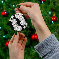 Ia Orana Tahiti Tiare Ceramic Ornament Black Lei LT7 - Polynesian Pride