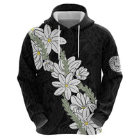 Ia Orana Tahiti Tiare Hoodie Black Lei - Polynesian Pride