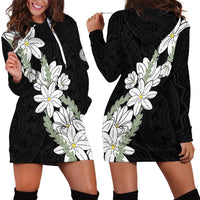 Ia Orana Tahiti Tiare Hoodie Dress Black Lei - Polynesian Pride