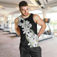Ia Orana Tahiti Tiare Men Tank Top Black Lei LT7 Black - Polynesian Pride
