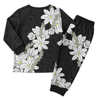 Ia Orana Tahiti Tiare Christmas Pajama Set Black Lei LT7 - Polynesian Pride