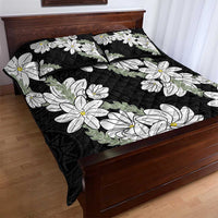 Ia Orana Tahiti Tiare Quilt Bed Set Black Lei LT7 - Polynesian Pride