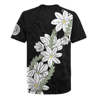 Ia Orana Tahiti Tiare Rugby Jersey Black Lei LT7 - Polynesian Pride