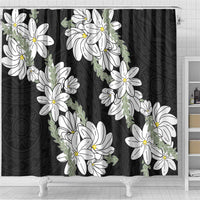 Ia Orana Tahiti Tiare Shower Curtain Black Lei - Polynesian Pride