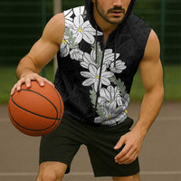 Ia Orana Tahiti Tiare Sleeveless Zip Hoodie Black Lei LT7 - Polynesian Pride