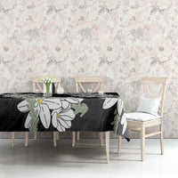 Ia Orana Tahiti Tiare Tablecloth Black Lei LT7 - Polynesian Pride