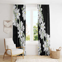 Ia Orana Tahiti Tiare Window Curtain Black Lei - Polynesian Pride