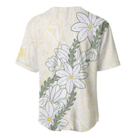 Ia Orana Tahiti Tiare Baseball Jersey Lemon Yellow Lei - Polynesian Pride