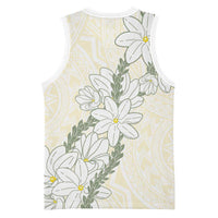 Ia Orana Tahiti Tiare Basketball Jersey Lemon Yellow Lei LT7 - Polynesian Pride