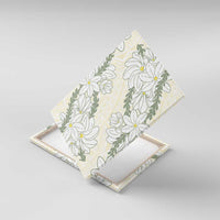 Ia Orana Tahiti Tiare Canvas Wall Art Lemon Yellow Lei LT7 With Frame Lemon - Polynesian Pride