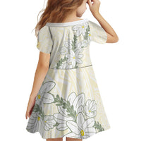 Ia Orana Tahiti Tiare Family Matching Short Sleeve Bodycon Dress and Hawaiian Shirt Lemon Yellow Lei - Polynesian Pride