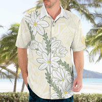 Ia Orana Tahiti Tiare Hawaiian Shirt Lemon Yellow Lei - Polynesian Pride