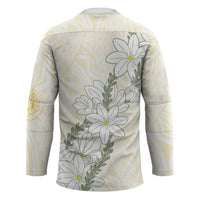 Ia Orana Tahiti Tiare Hockey Jersey Lemon Yellow Lei LT7 - Polynesian Pride