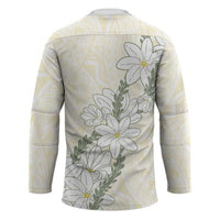 Ia Orana Tahiti Tiare Hockey Jersey Lemon Yellow Lei - Polynesian Pride