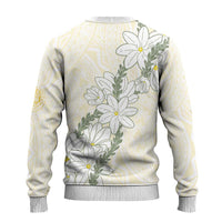 Ia Orana Tahiti Tiare Ugly Christmas Sweater Lemon Yellow Lei - Polynesian Pride