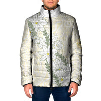 Ia Orana Tahiti Tiare Padded Jacket Lemon Yellow Lei LT7 Men Lemon - Polynesian Pride