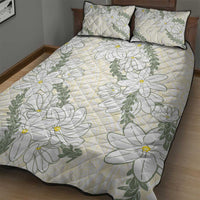 Ia Orana Tahiti Tiare Quilt Bed Set Lemon Yellow Lei - Polynesian Pride
