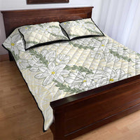 Ia Orana Tahiti Tiare Quilt Bed Set Lemon Yellow Lei - Polynesian Pride