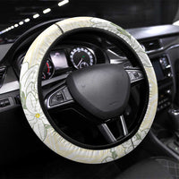 Ia Orana Tahiti Tiare Steering Wheel Cover Lemon Yellow Lei LT7 Universal Fit Lemon - Polynesian Pride