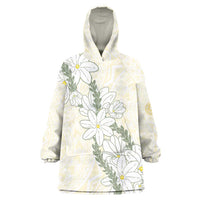 Ia Orana Tahiti Tiare Wearable Blanket Hoodie Lemon Yellow Lei LT7 One Size Lemon - Polynesian Pride