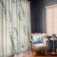 Ia Orana Tahiti Tiare Window Curtain Lemon Yellow Lei - Polynesian Pride