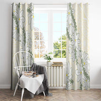 Ia Orana Tahiti Tiare Window Curtain Lemon Yellow Lei - Polynesian Pride