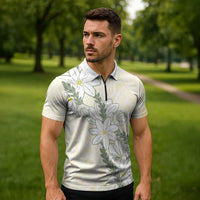 Ia Orana Tahiti Tiare Zipper Polo Shirt Lemon Yellow Lei LT7 - Polynesian Pride