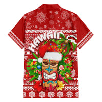 Hawaii Tiki Christmas Family Matching Off Shoulder Long Sleeve Dress and Hawaiian Shirt Mele Kalikimaka LT7 - Polynesian Pride