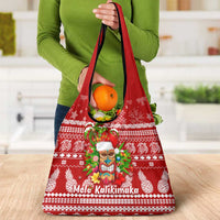 Hawaii Tiki Christmas Grocery Bag Mele Kalikimaka