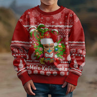Hawaii Tiki Christmas Kid Ugly Christmas Sweater Mele Kalikimaka LT7 - Polynesian Pride