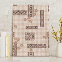Hawaiian Quilt Tapa On Beige Palaka Motifs Canvas Wall Art LT7 Without Frame Beige - Polynesian Pride