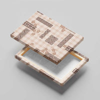 Hawaiian Quilt Tapa On Beige Palaka Motifs Canvas Wall Art LT7 - Polynesian Pride