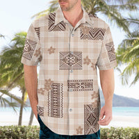 Hawaiian Quilt Tapa On Beige Palaka Motifs Hawaiian Shirt LT7 - Polynesian Pride