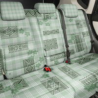 Hawaiian Quilt Tapa On Pastel Mint Palaka Motifs Back Car Seat Cover LT7 - Polynesian Pride