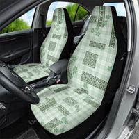 Hawaiian Quilt Tapa On Pastel Mint Palaka Motifs Car Seat Cover LT7 - Polynesian Pride