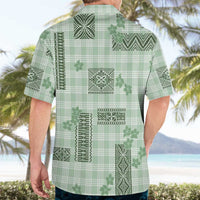 Hawaiian Quilt Tapa On Pastel Mint Palaka Motifs Hawaiian Shirt LT7 - Polynesian Pride