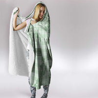Hawaiian Quilt Tapa On Pastel Mint Palaka Motifs Hooded Blanket LT7 - Polynesian Pride