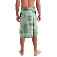 Hawaiian Quilt Tapa On Pastel Mint Palaka Motifs Lavalava LT7 - Polynesian Pride