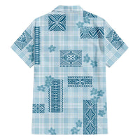 Hawaiian Quilt Tapa On Cold Blue Palaka Motifs Hawaiian Shirt LT7 - Polynesian Pride