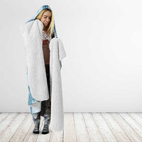 Hawaiian Quilt Tapa On Cold Blue Palaka Motifs Hooded Blanket LT7 - Polynesian Pride
