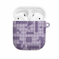 Hawaiian Quilt Tapa On Lilac Palaka Motifs AirPods Case LT7 Lilac - Polynesian Pride