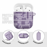 Hawaiian Quilt Tapa On Lilac Palaka Motifs AirPods Case LT7 - Polynesian Pride