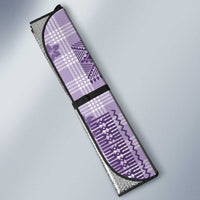 Hawaiian Quilt Tapa On Lilac Palaka Motifs Auto Sun Shade LT7 - Polynesian Pride