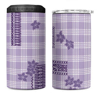 Hawaiian Quilt Tapa On Lilac Palaka Motifs 4 in 1 Can Cooler Tumbler LT7 One Size: 16 oz Lilac - Polynesian Pride