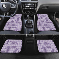 Hawaiian Quilt Tapa On Lilac Palaka Motifs Car Mats LT7 Set 4pcs Lilac - Polynesian Pride