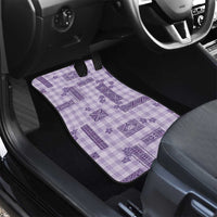 Hawaiian Quilt Tapa On Lilac Palaka Motifs Car Mats LT7 - Polynesian Pride