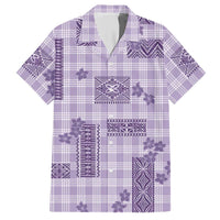 Hawaiian Quilt Tapa On Lilac Palaka Motifs Hawaiian Shirt LT7 Lilac - Polynesian Pride