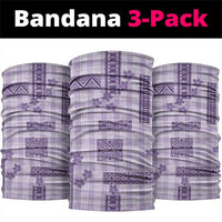Hawaiian Quilt Tapa On Lilac Palaka Motifs Neck Gaiter LT7 package One Size: 25*50cm Lilac - Polynesian Pride