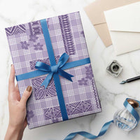 Hawaiian Quilt Tapa On Lilac Palaka Motifs Wrapping Paper LT7 - Polynesian Pride